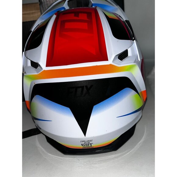 Fox Youth V1 Motocross Helmet Red White YM Box & Dust Bag Included Super Conditi - Picture 5 of 10